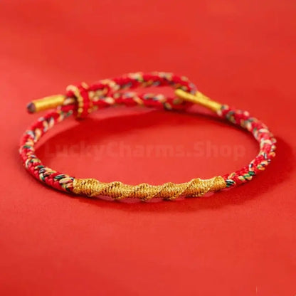 Chinese Zodiac Guardian Buddha Corresponding Color Blessing Dragon Knot Protective Bracelet-LuckyCharms.Shop
