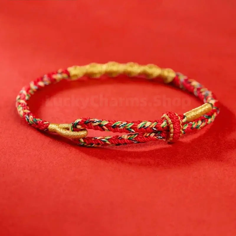 Chinese Zodiac Guardian Buddha Corresponding Color Blessing Dragon Knot Protective Bracelet-LuckyCharms.Shop