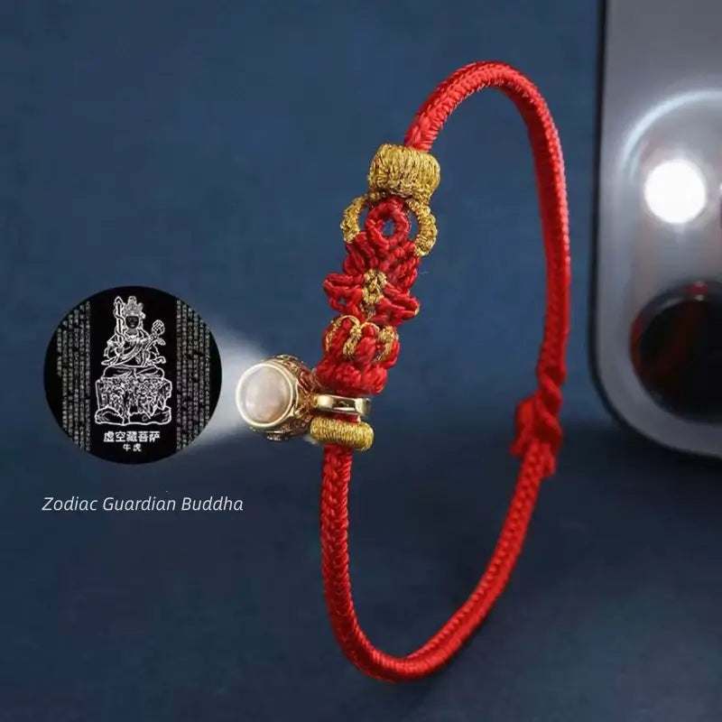 Mount Putuo Blessing Chinese Zodiac Guardian Projection Stone Lucky Braided Bracelet-LuckyCharms.Shop