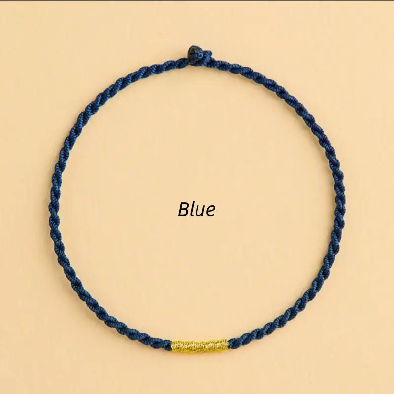 Golden Threads Ultra-thin Braided Hand Rope Blessing Bracelet for Love Luck Wisdom-LuckyCharms.Shop
