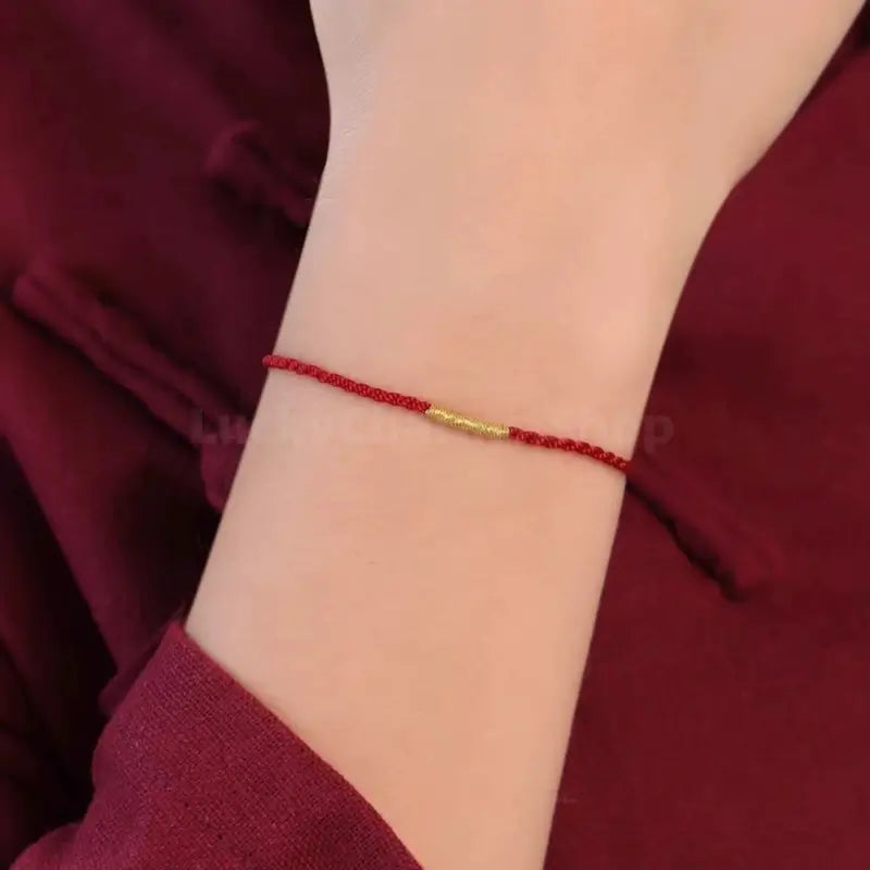 Golden Threads Ultra-thin Braided Hand Rope Blessing Bracelet for Love Luck Wisdom-LuckyCharms.Shop