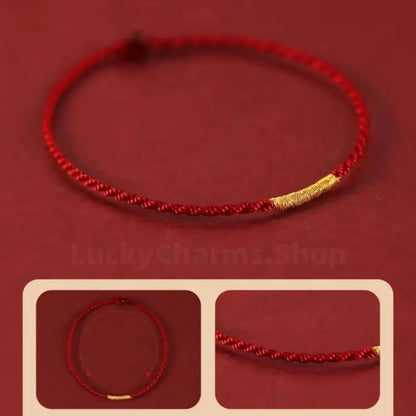 Golden Threads Ultra-thin Braided Hand Rope Blessing Bracelet for Love Luck Wisdom-LuckyCharms.Shop