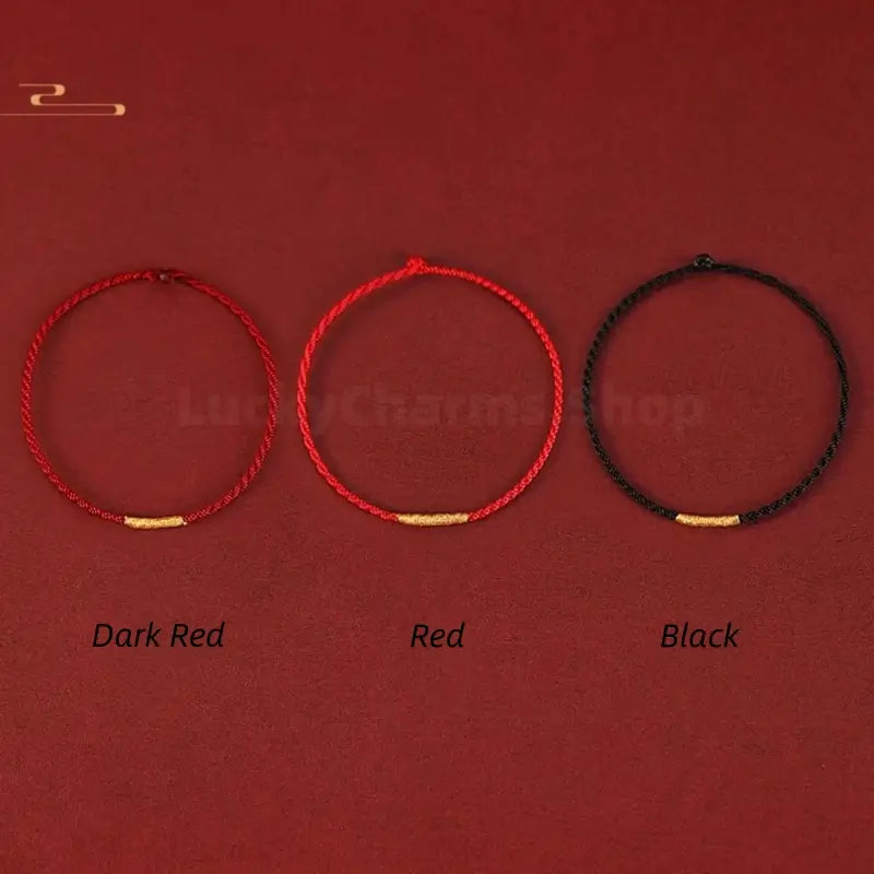 Golden Threads Ultra-thin Braided Hand Rope Blessing Bracelet for Love Luck Wisdom-LuckyCharms.Shop