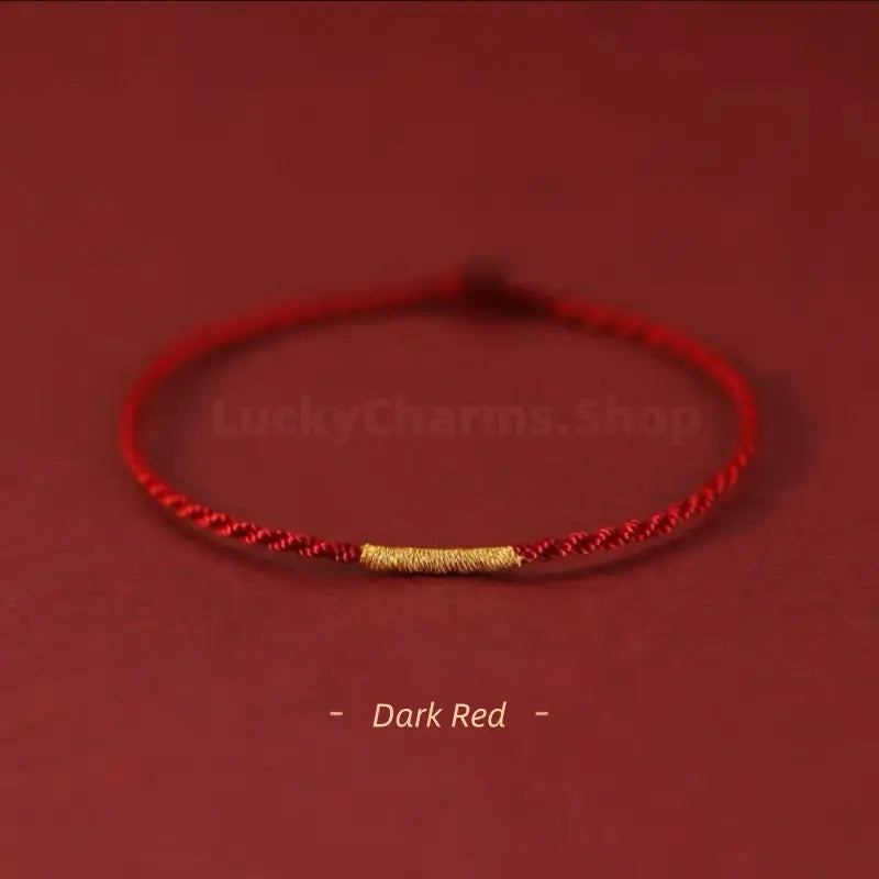 Golden Threads Ultra-thin Braided Hand Rope Blessing Bracelet for Love Luck Wisdom-LuckyCharms.Shop