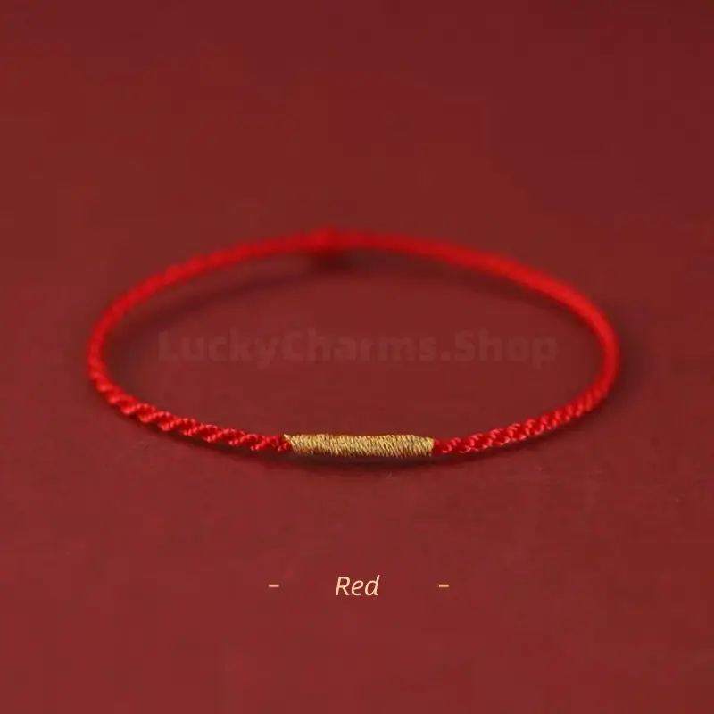 Golden Threads Ultra-thin Braided Hand Rope Blessing Bracelet for Love Luck Wisdom-LuckyCharms.Shop