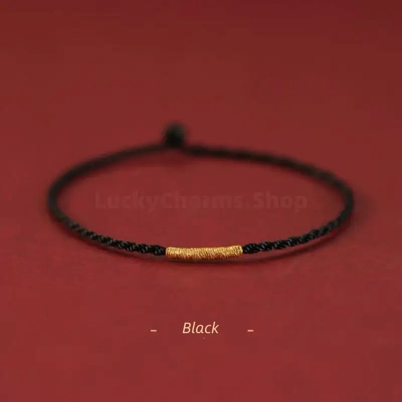 Golden Threads Ultra-thin Braided Hand Rope Blessing Bracelet for Love Luck Wisdom-LuckyCharms.Shop