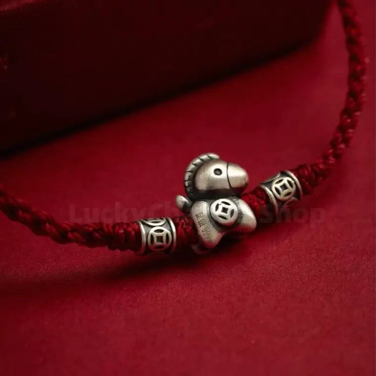 999 Silver "Instant Wealth" Money-Attracting Lucky Pony Charm Bracelet-LuckyCharms.Shop