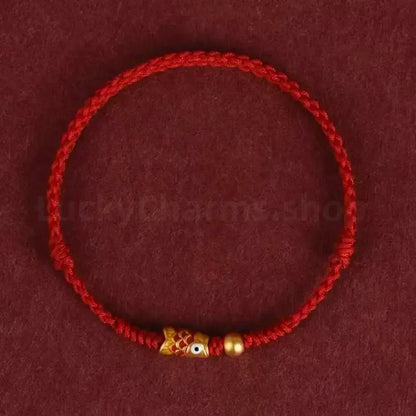 Koi Fish Golden Bead Luck Success Braided Rope Bracelet-LuckyCharms.Shop
