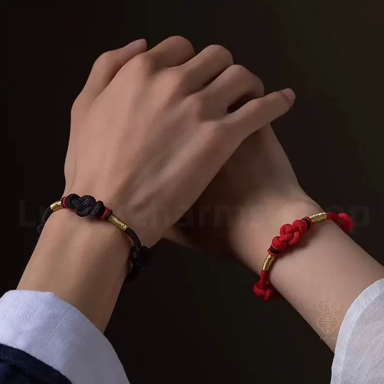 Truelove Knot Fortune-Turning Bead Lucky Handmade Rope Bracelet-LuckyCharms.Shop