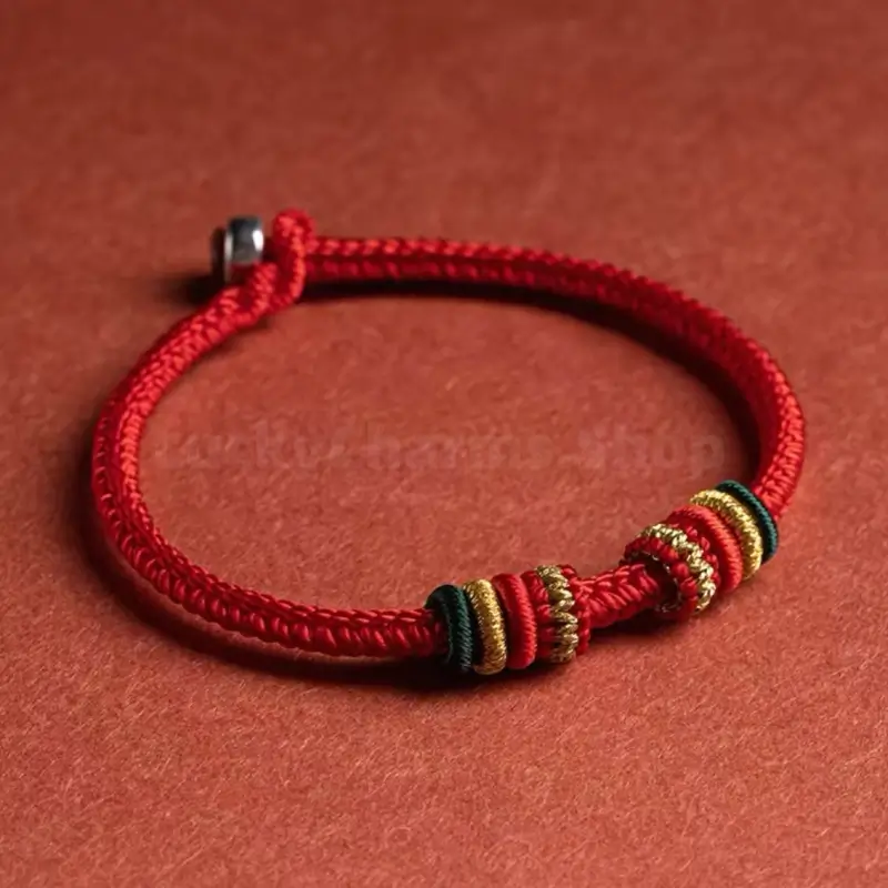 DIY-Friendly Lotus Knot Lucky Adjustable Bracelet with Sterling Silver Clasp-LuckyCharms.Shop