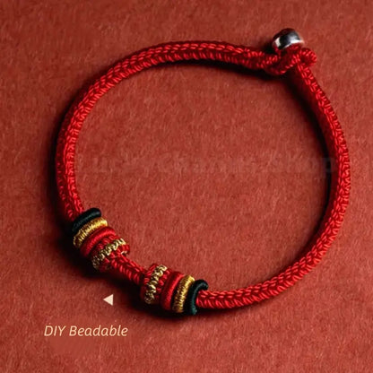 DIY-Friendly Lotus Knot Lucky Adjustable Bracelet with Sterling Silver Clasp-LuckyCharms.Shop