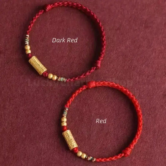 Putuo Mountain Gold-Plated Blessing Lu Lu Tong Handmade Braided Bracelet-LuckyCharms.Shop