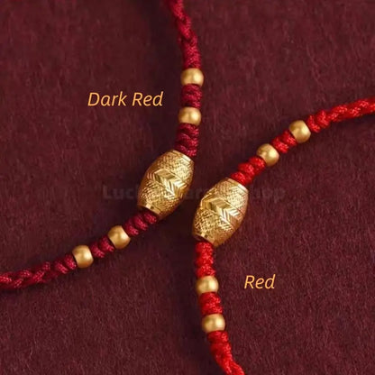 Gold-Plated Lu Lu Tong Fortune-Turning Bead Braided Bracelet-LuckyCharms.Shop