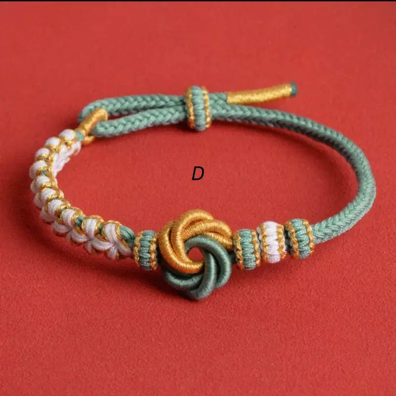 DIY-Friendly Mandala & Peach Blossom Knot Braided Adjustable Bracelet-LuckyCharms.Shop