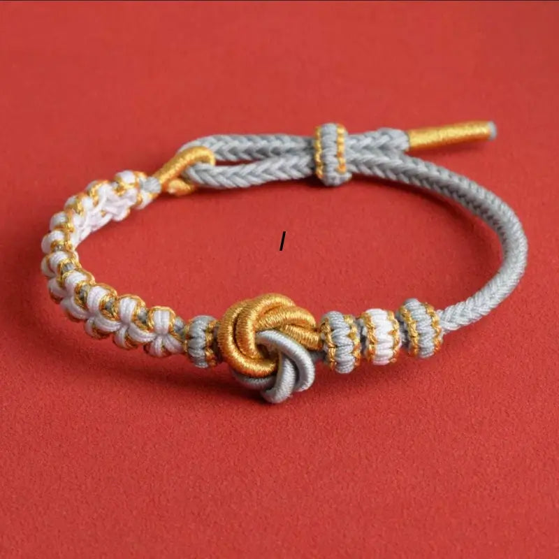 DIY-Friendly Mandala & Peach Blossom Knot Braided Adjustable Bracelet-LuckyCharms.Shop
