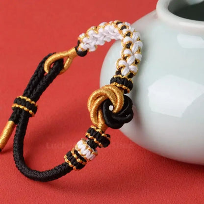 DIY-Friendly Mandala & Peach Blossom Knot Braided Adjustable Bracelet-LuckyCharms.Shop