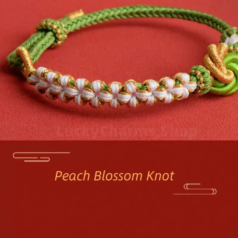 DIY-Friendly Mandala & Peach Blossom Knot Braided Adjustable Bracelet-LuckyCharms.Shop