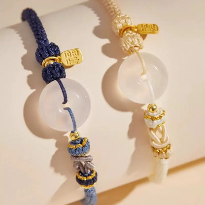 天然瑪瑙ピースバックルブレスレット | 925シルバーメッキゴールドブレッシングペンダント、8本のマルチカラー編み込みコード