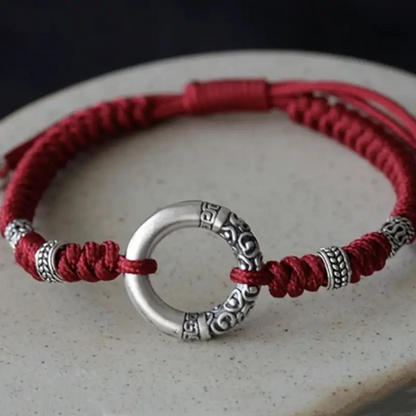 925シルバー ドラゴンフェニックス ピースバックル カップルブレスレット | カルセドニー/ブラックアゲートビーズ、ロマンチックな幸運のブレスレット