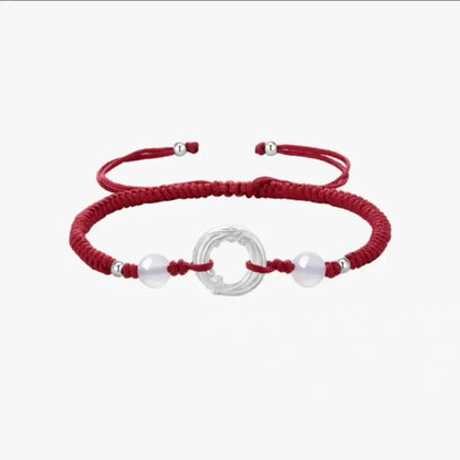 ターンフォーチュン 999 ファインシルバー ピースバックル カップルブレスレット | 回転模様 幸運の干支お守り