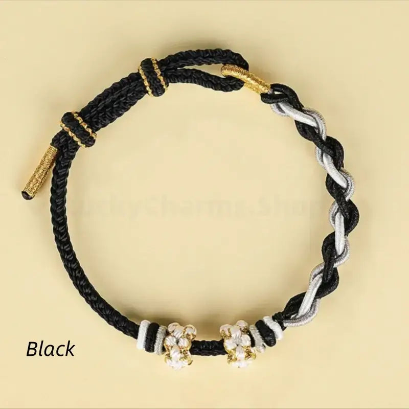 DIY-Friendly Peach Blossom Knot Twist Chain Adjustable Braided Bracelet-LuckyCharms.Shop