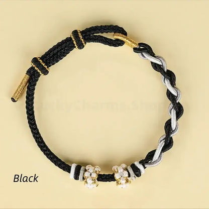 DIY-Friendly Peach Blossom Knot Twist Chain Adjustable Braided Bracelet-LuckyCharms.Shop