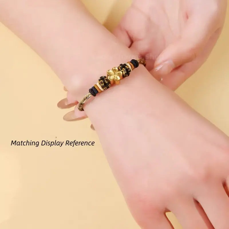 Peach Blossom Knot Gradient Color Love Braided Bracelet | DIY-friendly Series 5-LuckyCharms.Shop