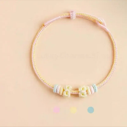 Mount Putuo Blessed Peach Blossom Knot Light Color DIY Bracelet (Series 1)-LuckyCharms.Shop