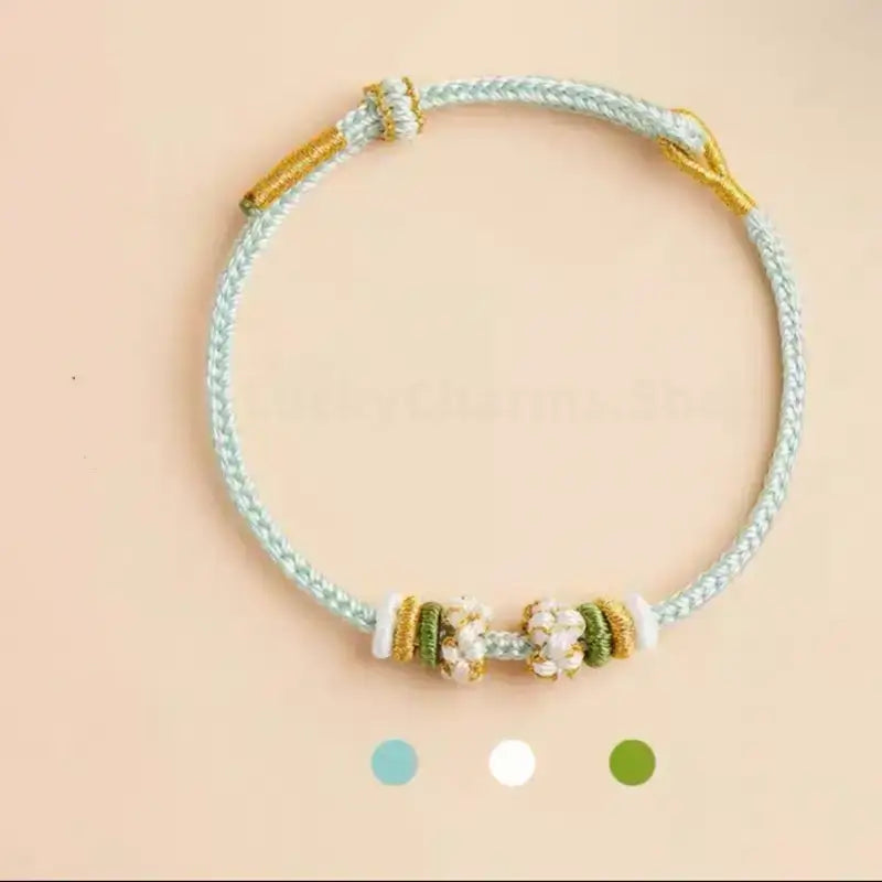 Mount Putuo Blessed Peach Blossom Knot Light Color DIY Bracelet (Series 1)-LuckyCharms.Shop