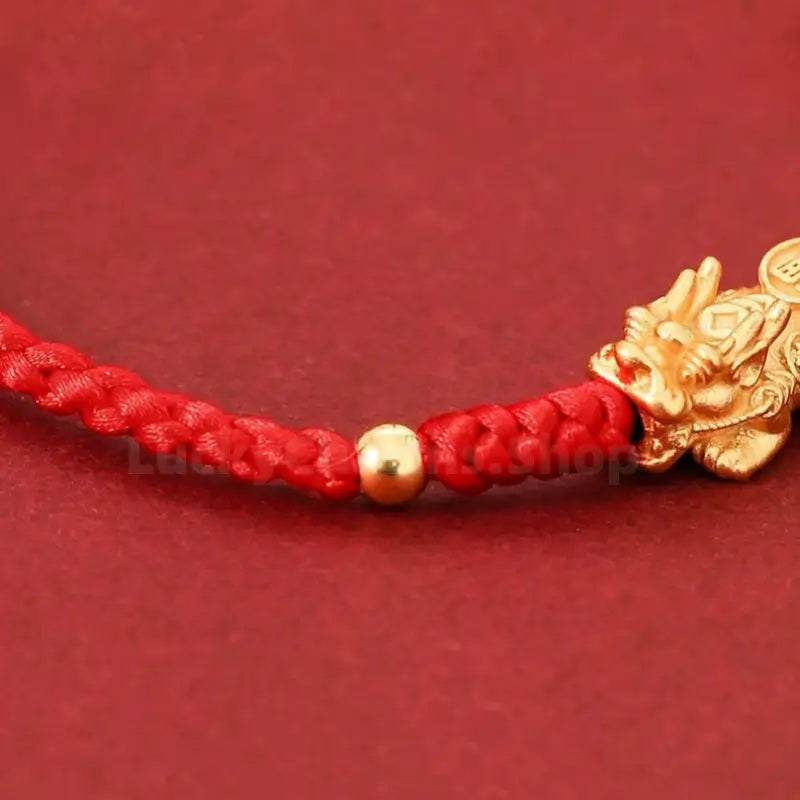 Sterling Silver Gold-Plated Enpowered Pixiu Bracelet | Wealth-Attracting & Luck Bracelet-LuckyCharms.Shop