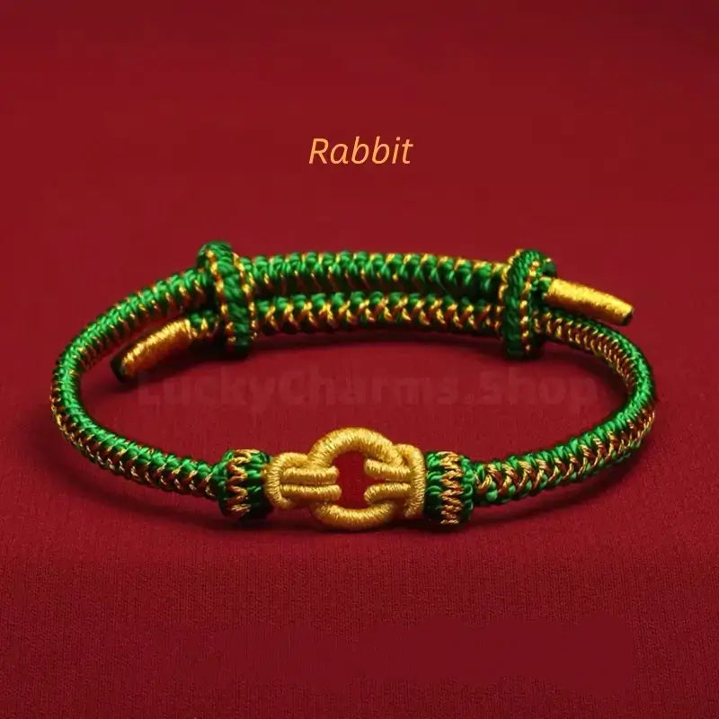 Longhu Mountain Blessing Heaven-Earth Ring Zodiac Guardian Braided Taoist Bracelet Giftable-LuckyCharms.Shop