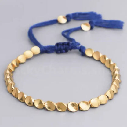 Alien-shaped Copper Bead Tassel Bracelet for Wealth Luck and Success-LuckyCharms.Shop