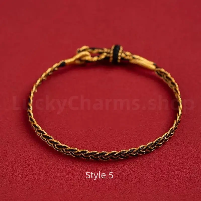 Snake-textured Five Colorful Braided Hand Rope Bracelet Luck Wisdom-LuckyCharms.Shop