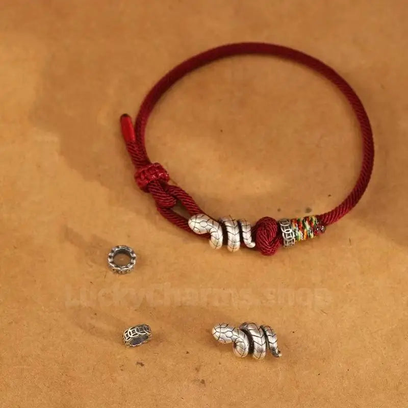 925 Silver Snake Braided Rope Bracelet - Fortune Protection Handmade Jewelry-LuckyCharms.Shop