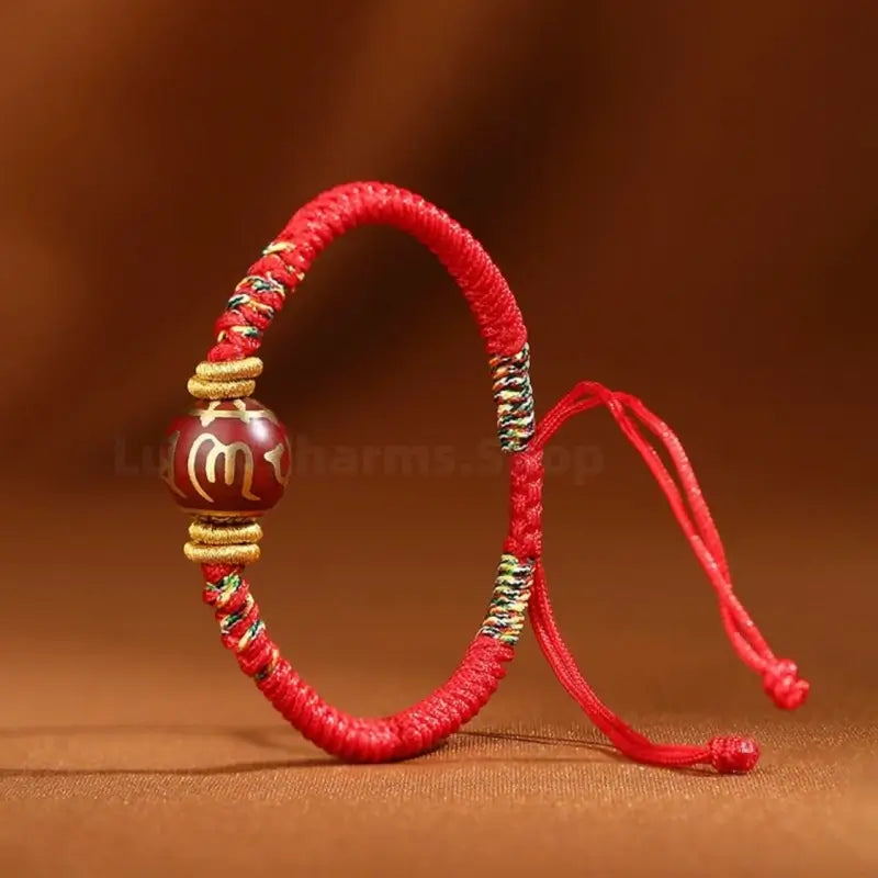 Potala Palace Six-Syllable Mantra Incense Ash Blessing Fortune-Turning Bead Braided Bracelet-LuckyCharms.Shop