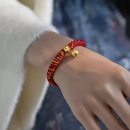 Tibetan Six-Syllable Mantra Fortune-Turning Bead Five-Color Handwoven Bracelet-LuckyCharms.Shop