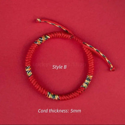 Colorful Vajra Knot Hand-Braided Bracelet | Traditional Knotting Art Gift | Auspicious Accessory-LuckyCharms.Shop
