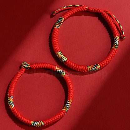 Colorful Vajra Knot Hand-Braided Bracelet | Traditional Knotting Art Gift | Auspicious Accessory-LuckyCharms.Shop