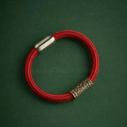 Nine-Vehicle Kasyapa Six-Word Mantra Good Luck Magnetic Clasp Braided Bracelet-LuckyCharms.Shop