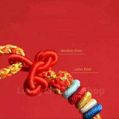Wisdom Knot Lotus Knot Good Luck Blessing Hand Rope Bracelet-LuckyCharms.Shop