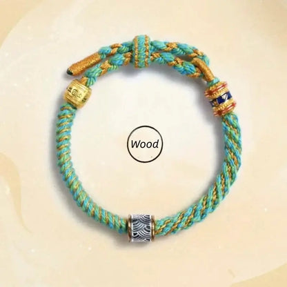 Six-Syllable Mantra Fortune-Turning Bead WUXING Five Elements Guardian Bracelet-LuckyCharms.Shop